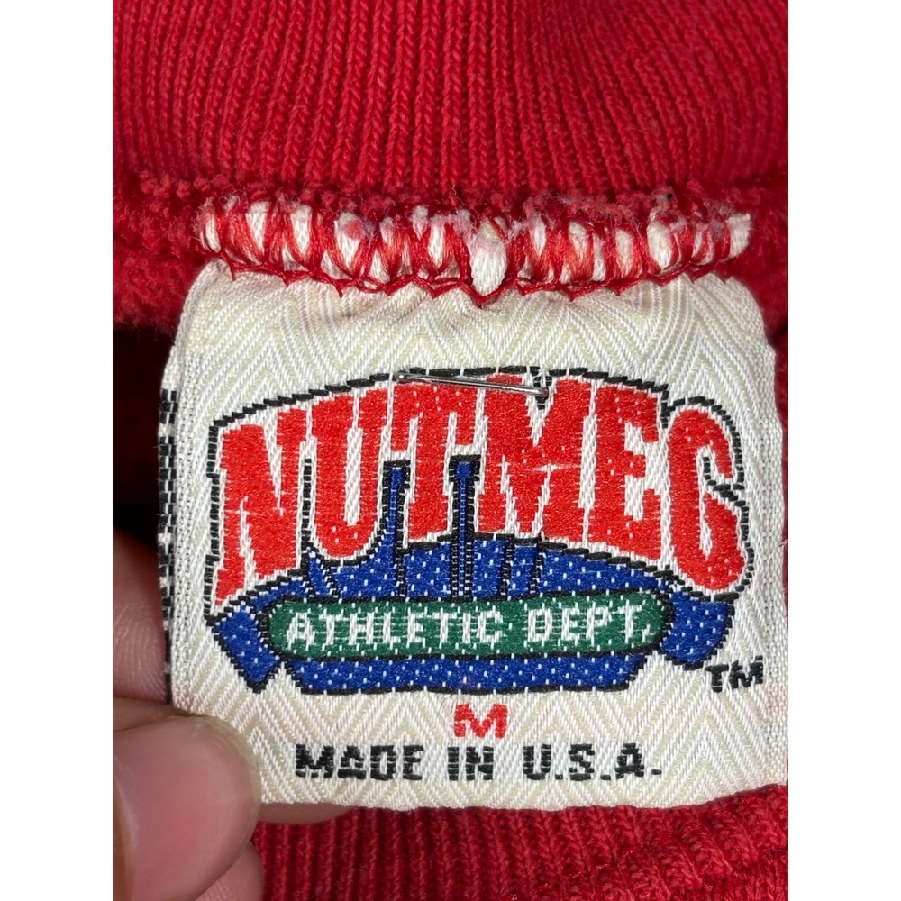 Vintage Nutmeg Mills San Francisco 49ers NFL Sweatshirt Red Mens Medium USA Made - Picture 4 of 11